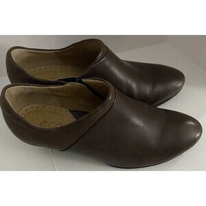 ECCO Sculptured Women’s Brown Heeled Ankle Wedge Booties - Coffee Color -Size 36